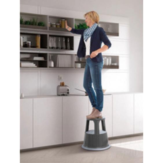 WEDO Tabouret marchepied, en métal, RAL 9005, noir