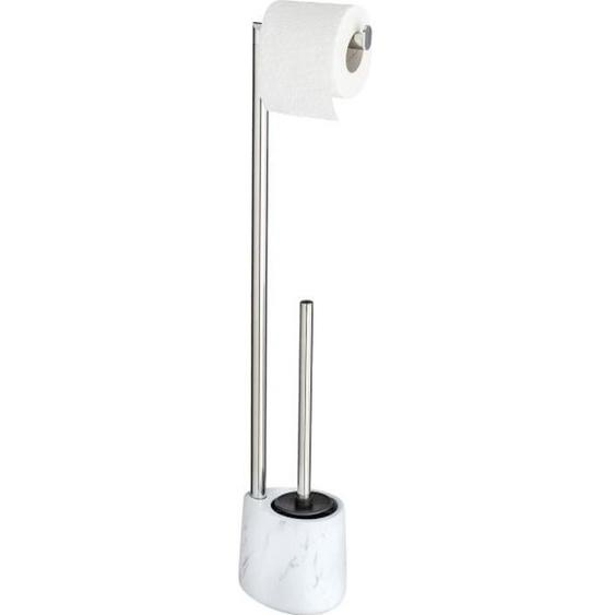 Wenko - Valet WC design marbre Adrada - H. 72 cm - Blanc