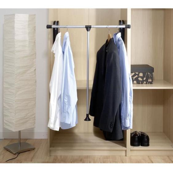 Penderie escamotable - WENKO - Barre dressing télescopique - Aluminium - 87-130x86,5 cm - Argent mat