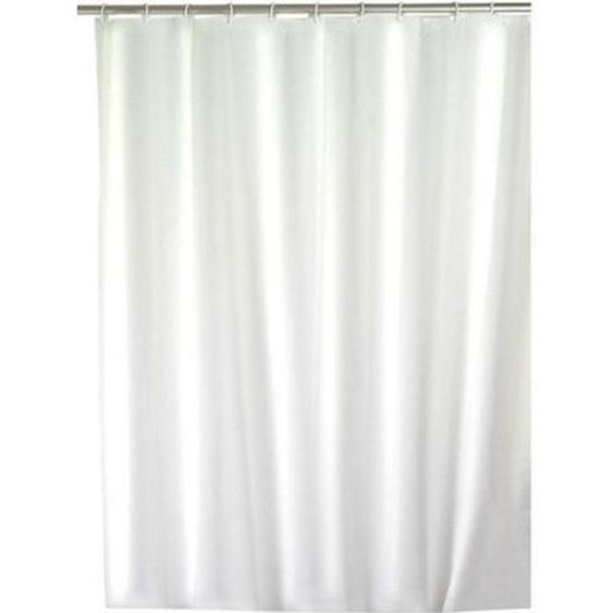 WENKO Rideau de Douche 120x200 cm, Rideau de Douche Blanc, Hydrofuge, Textile Lavable, Polyester, 120x200 cm, Blanc