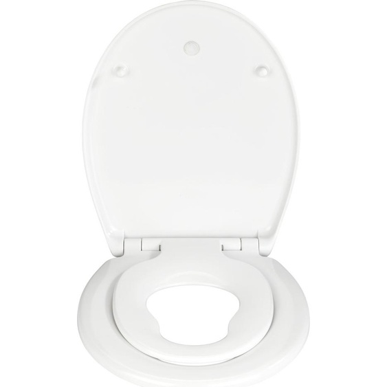 WENKO Siège de WC Delos Family en plastique thermodurcissable Abaissement automatique des toilettes