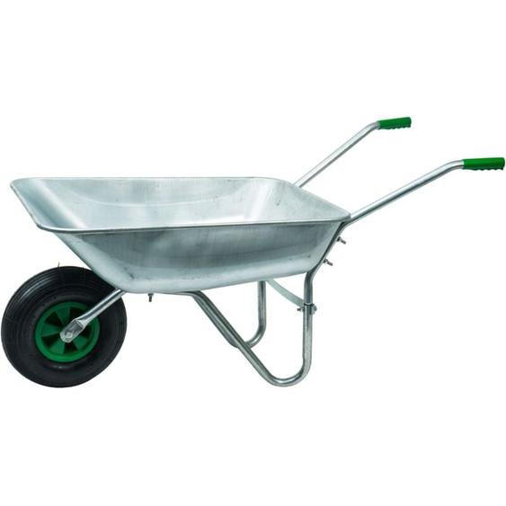 Werka Pro - Brouette en acier galvanisé avec roue gonflée