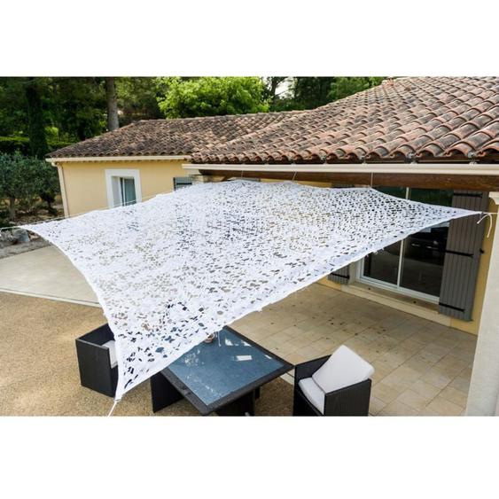 Werka Pro - Toile dombrage ajourée blanche 3 x 4m