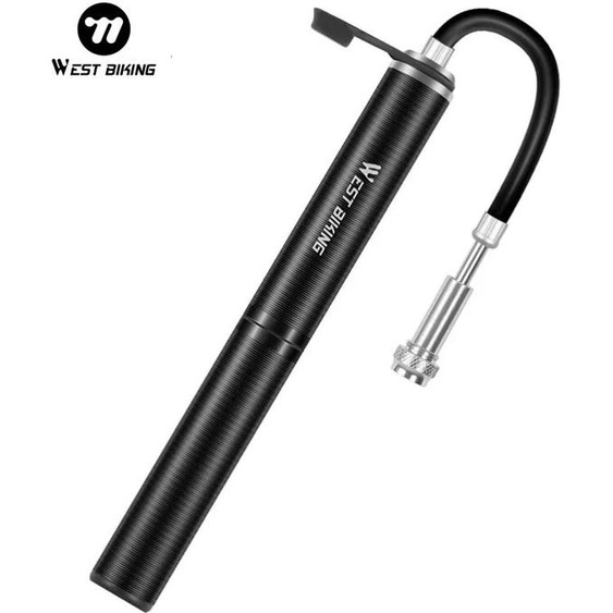 West Biking Pompe à vélo 160Psi Mini Portable léger en alliage daluminium pompe à vélo pompe à Air cyclisme pneu gonfleur Schrader Presta Valve