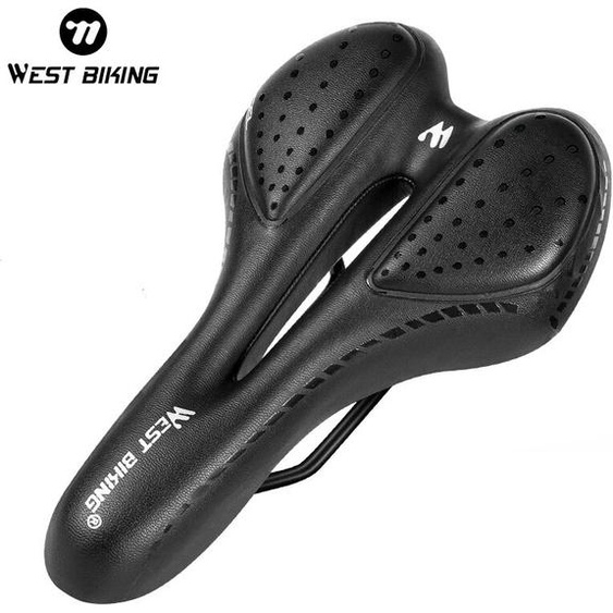 WEST BIKING-Selle de vélo de route confortable en cuir PU, siège indolore, gel, mousse, polyvalent, cyclisme, BMX, pièces de vélo, VTT