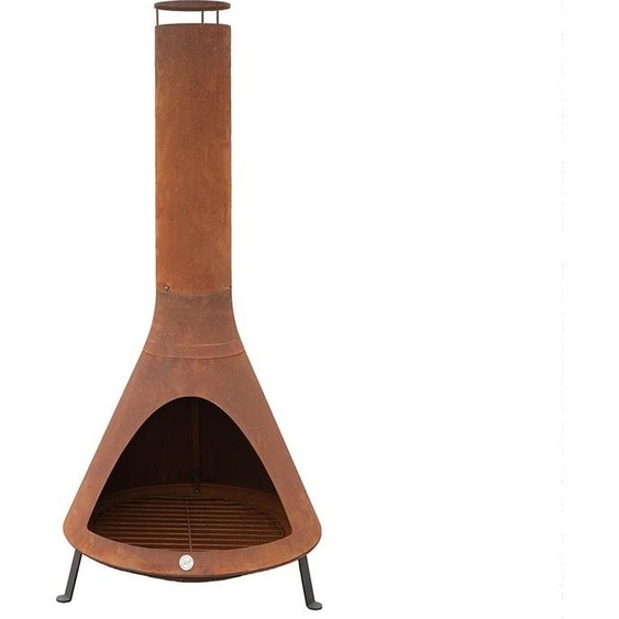 Westmann acier Cheminée de jardin Poêle de terrasse Grille 70x70x160 cm