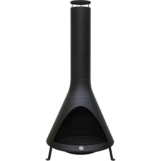 Westmann acier Cheminée de jardin Poêle de terrasse Noir 70x70x160 cm