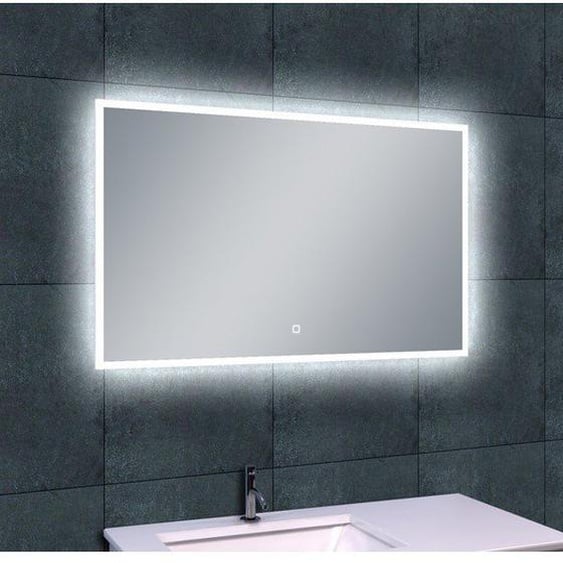 Wiesbaden Quatro Miroir avec éclairage LED 100x60cm avec intérrupteur et protection contre leau en pluie aluminium 38.4113