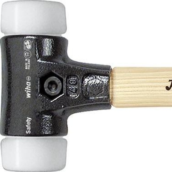 Wiha 26646 hammer Mallet Black, White, Wood