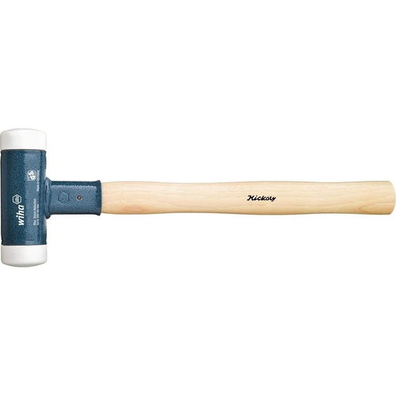 Wiha Soft Face Hammer sans rebond, très dur avec manche en bois de caryer, tête ronde (39014)