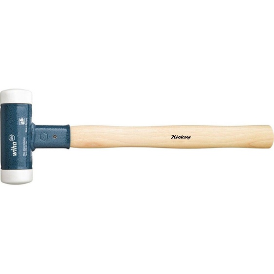 Wiha Soft Face Hammer sans rebond, très dur avec manche en bois de caryer, tête ronde (39014)