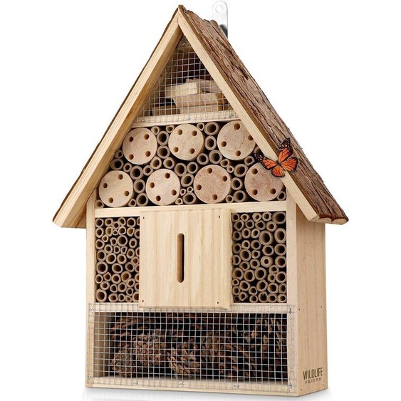 WILDLIFE FRIEND Grand hôtel pour insectes, toit métallique -