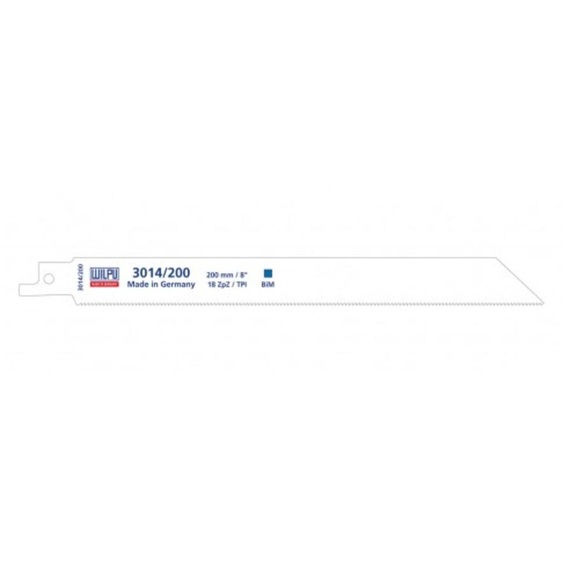 Wilpu 100 Lames de scie sabre pour le métal 200x19x0,9mm Z18