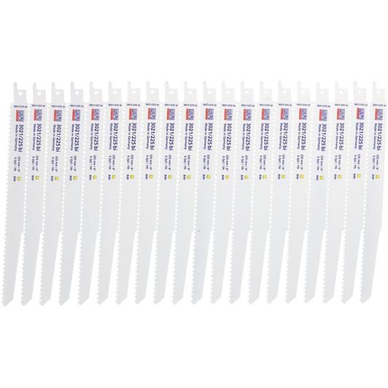 Wilpu 20 lames de scie sabre pour le bois et le plastique 225x19x1,27mm Z6