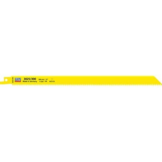 Wilpu 5 lames de scie sabre pour le bois et le plastique 300x19x1,05mm Z6