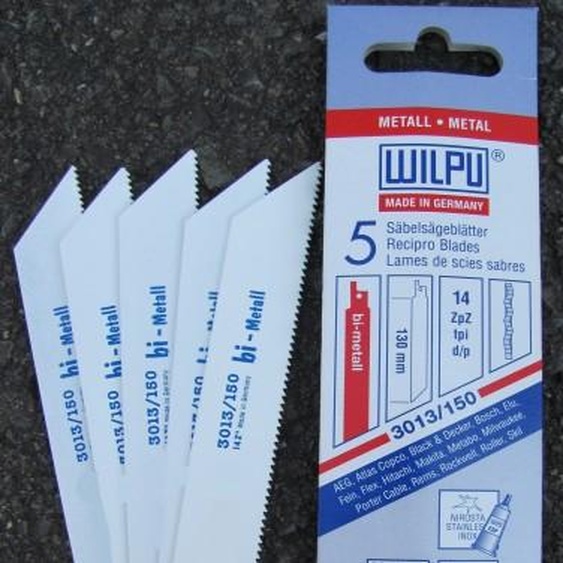 Wilpu 5 lames de scie sabre pour le métal 100x19x0,9mm Z18