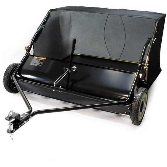 Wiltec - Balai ramasseur – 1725 x 1035 x 585 mm – Largeur de 96 cm – capacité 340 l – avec Roues en caoutchouc – Balayeuse ramasseuse tractée