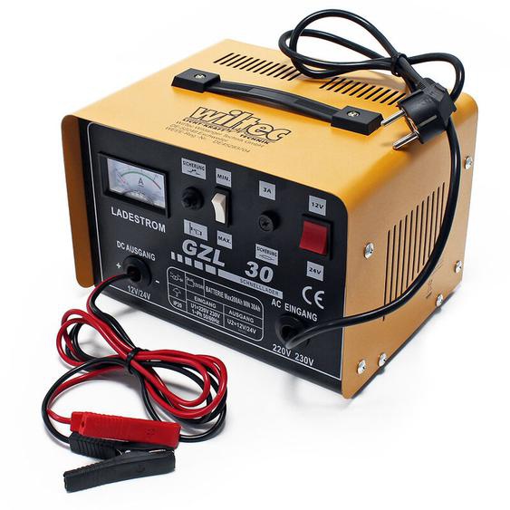 Wiltec - Chargeur 16A de Batterie Moto Voiture Auto rapide – GZL30 – Batteries 12V et 24V
