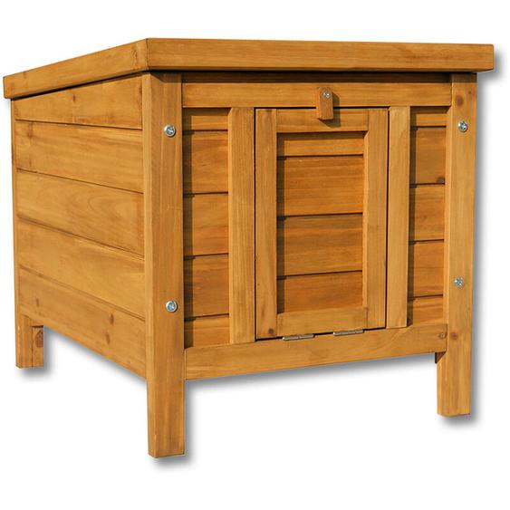 Clapier – 420 x 515 x 430 mm – 1 étage – Toit ouvrant – en Bois dépicéa – Abri Cage pour rongeurs Poulailler Lapinière Nichoir Espace libre pour