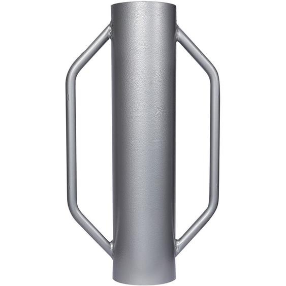 Wiltec - Enfonce pieux manuel – ø 14 cm – 13,5 kg – en Acier – avec Poignées – Pilon à poteau, Cloche enfonce piquet pour la Construction de Clôture