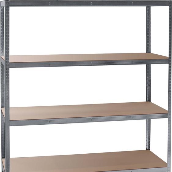 Wiltec Étagère noire charges lourdes 160×60×180cm Système emboîtable 4 niveaux 175kg/niveau