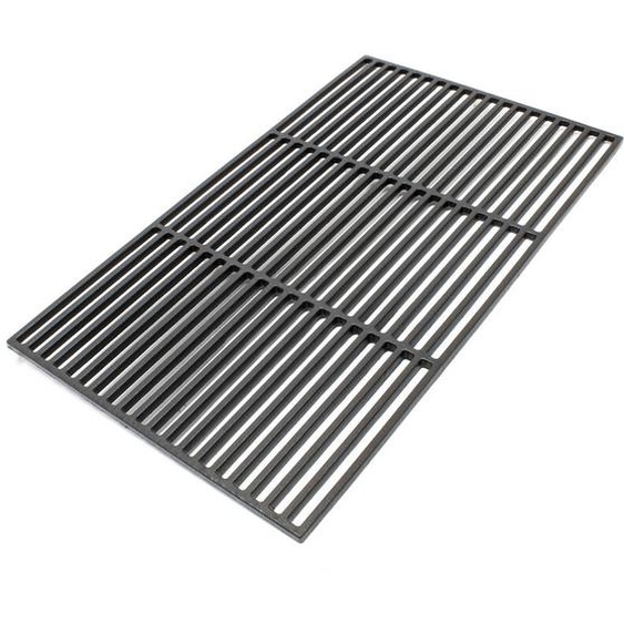 Grille bbq Carrée 60 x40 cm en Fonte Barbecue Charbon de bois /à gaz Grillade Cuisson Terrasse Jardin Plancha Viande Légumes - Wiltec