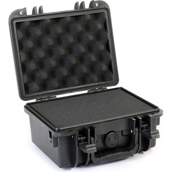 Wiltec Mallette de transport universelle robuste – 25 x 21,8 x 16,6 cm – en PP et Fibre de verre – avec Mousse cube personnalisable – Valise de protection pour équipements fragiles et délicats – IP67