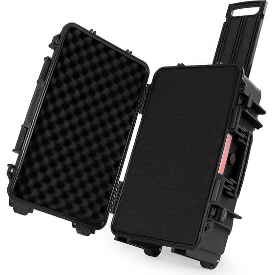 Wiltec Mallette de transport universelle robuste – 54,5 x 32,4 x 21,5 cm – en PP et Fibre de verre – Valise de protection pour équipements fragiles et délicats – avec Roues et poignée – IP67