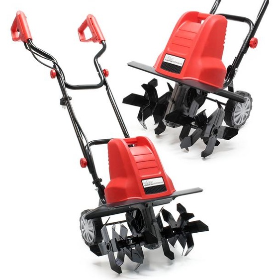 Wiltec Motobineuse électrique 1500 W – Vitesse à vide 400 tr/min – Profondeur de travail 220 mm – Motoculteur pour Binage Sarclage Ensemencement – Fraiseuse de jardin jardinage