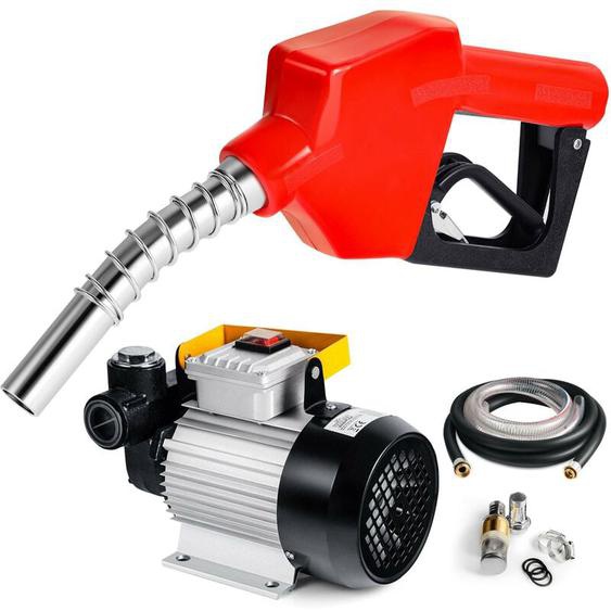 Pompe à fuel ou gasoil bio mobile – Autoaspirante – 230 v / 550 w – 60 l/min / 2800 tr/min – avec Pistolet de distribution et Accessoires - Wiltec