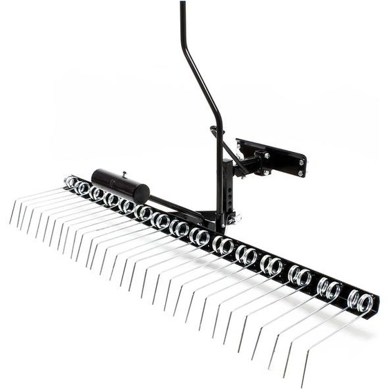 Wiltec Scarificateur tracté – 1200 x 575 x 670 mm – Largeur de travail 120 cm – pour Tracteur-tondeuse autoportée ATV – Démousseur Émousseur Aérateur de gazon