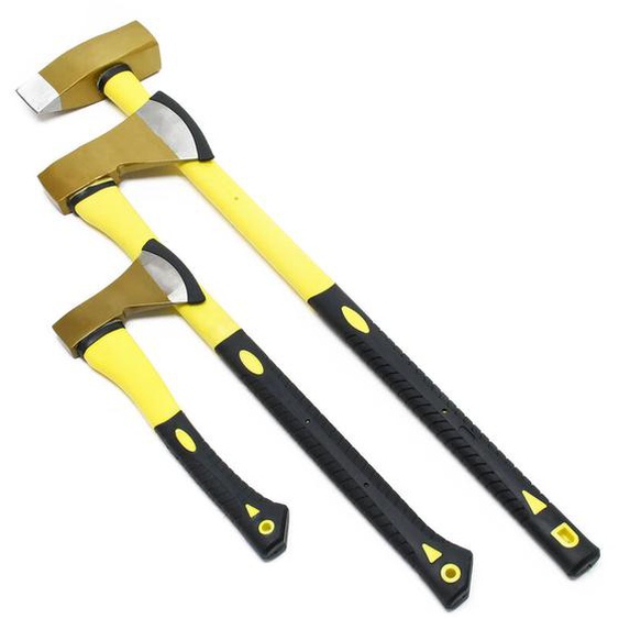 Set 3 haches – longueur de manche 360 mm, 700 mm, 880 mm – Hachette Hache merlin Hache à fendre – Poignée antidérapante – Sylviculture Agriculture