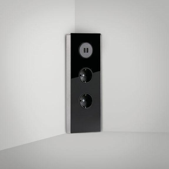 WIPO Mira Eck Glas USB, élément de prise dangle, verre noir