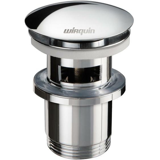 Wirquin - Bonde de lavabo design avec trop plein Quick-Clac 30723123, gris