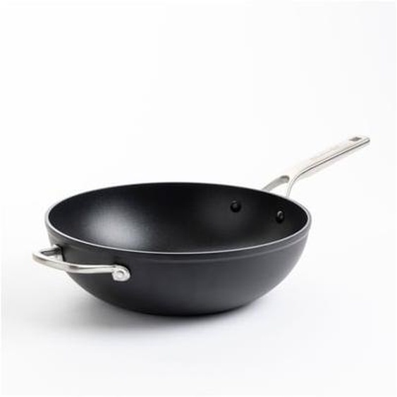 Wok   en aluminium trempé forgé