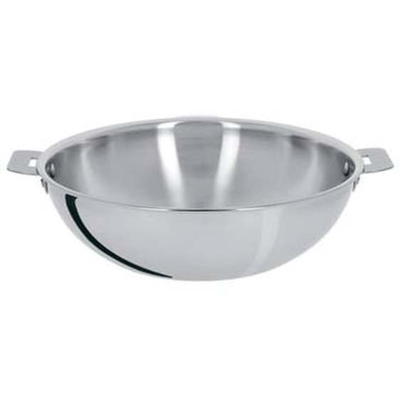 Wok amovible CASTELINE 28 cm tout inox
