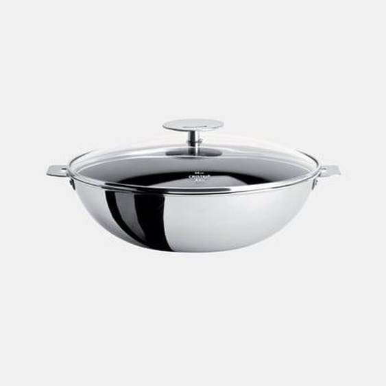 Wok en inox Ø30 cm avec couvercle -  Casteline