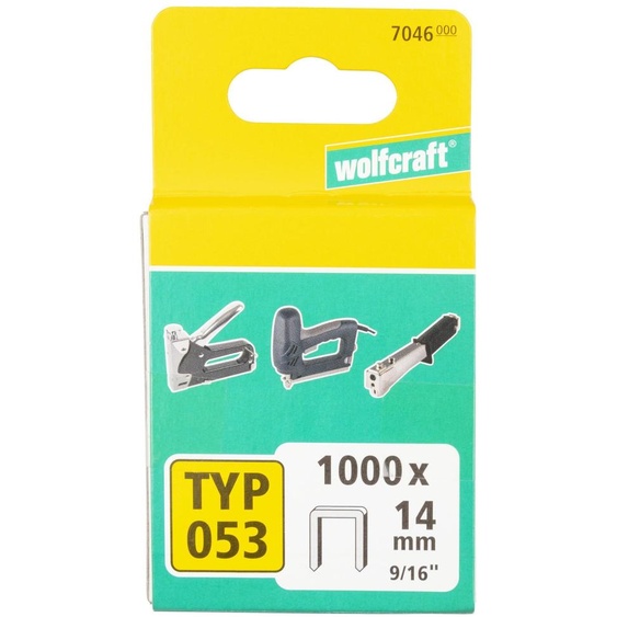 Wolfcraft, 1000 agrafes, acier de type 53, très résistantes, de 14 mm