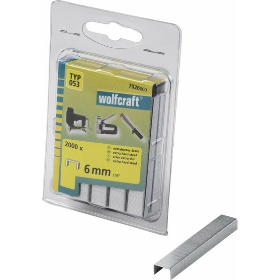 Wolfcraft 2000 Agrafes à dos large 2000 pces