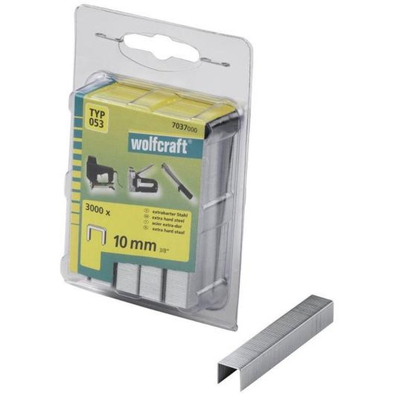 Wolfcraft Agrafes larges pour agrafeuse hauteur 10 mm 3000 pcs 7037000