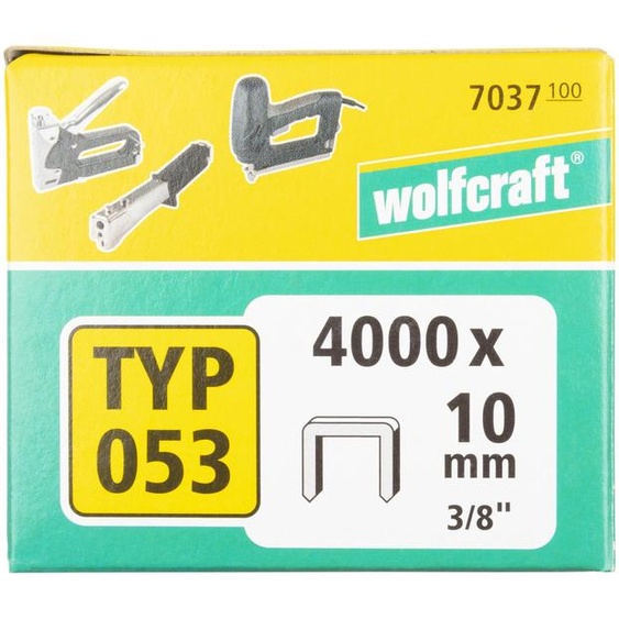 Wolfcraft Agrafes larges pour agrafeuse hauteur 10 mm 4000 pcs 7037100
