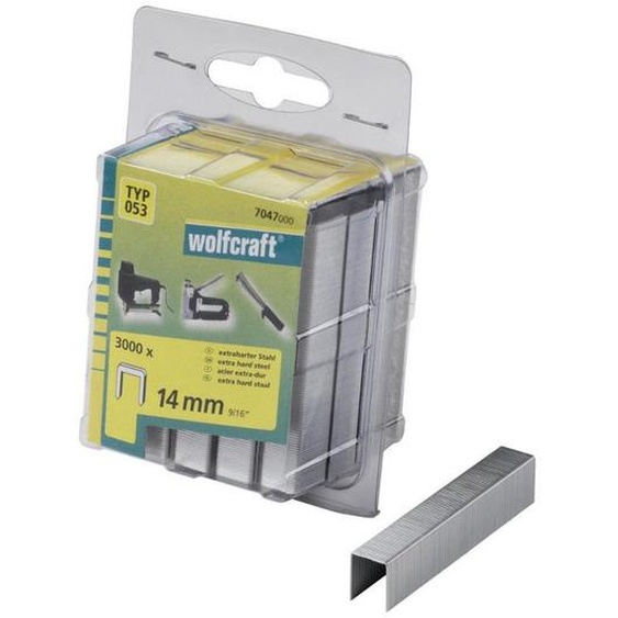 Wolfcraft Agrafes larges pour agrafeuse hauteur 14 mm 3000 pcs 7047000