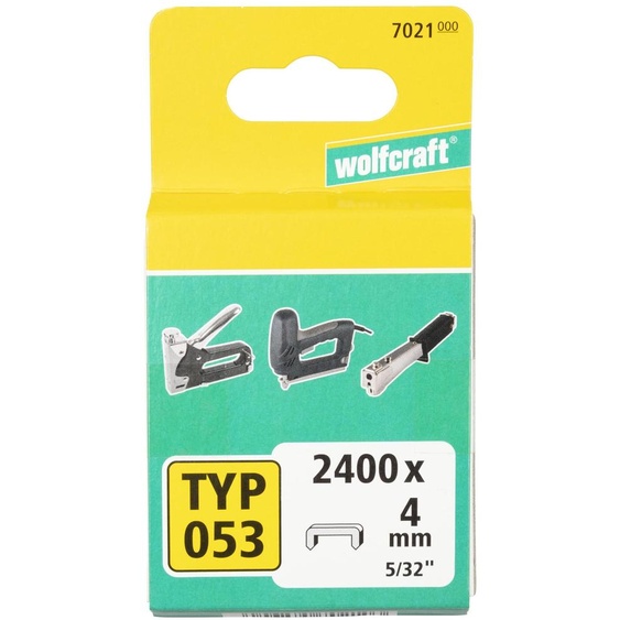 Wolfcraft Agrafes larges pour agrafeuse hauteur 4 mm 2400 pcs 7021000