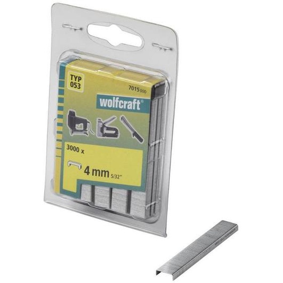 Wolfcraft Agrafes larges pour agrafeuse hauteur 4 mm 3000 pcs 7015000