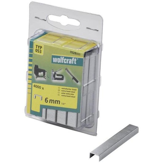 Wolfcraft Agrafes larges pour agrafeuse hauteur 6 mm 4000 pcs 7028000