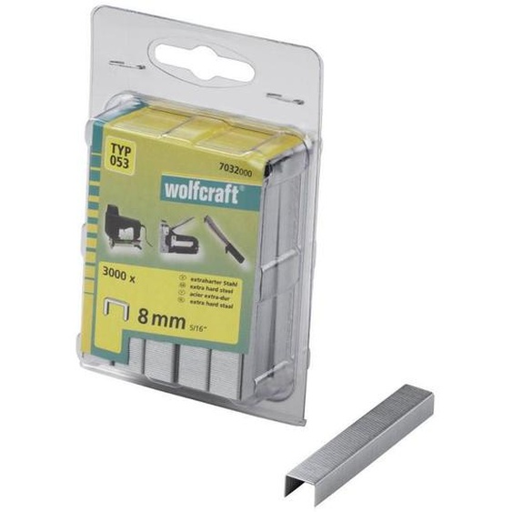Wolfcraft Agrafes larges pour agrafeuse hauteur 8 mm 3000 pcs 7032000