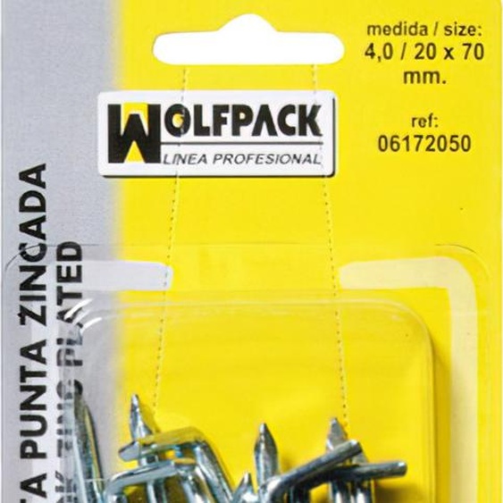 WOLFPACK LINEA PROFESIONAL Pince galvanisée 2.1/14 x 25 mm