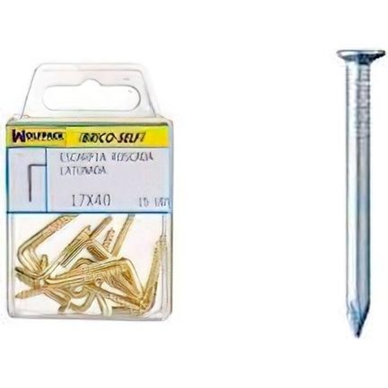 WOLFPACK LINEA PROFESIONAL - Tête plate pointe acier galvanisé 2,20x20 mm. 40 pièces.