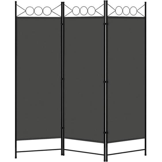 WOLTU Paravent Pliable, Brise-Vue Opaque à 3 Panneaux, Séparateur de Pièce Amovible, 167x172cm, Gris Foncé W0UETT0018
