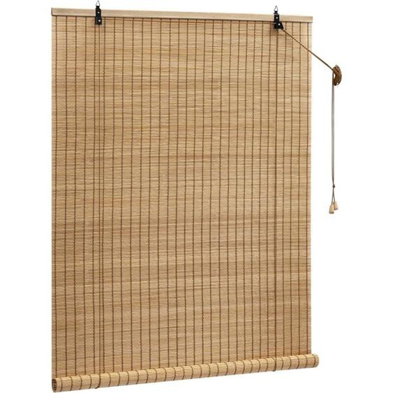 Woltu - Store Enrouleur Bambou, 70x220 cm, Store Bambou, Protection Solaire, Store Vénitien en Bambou, Tirage Latéral, Store Occultant, Respirant,